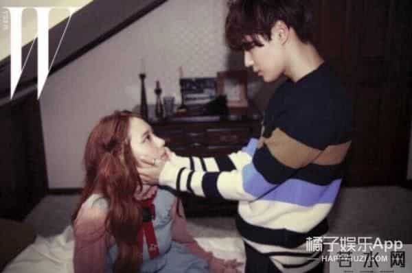 李泰民郑秀晶亲吻照