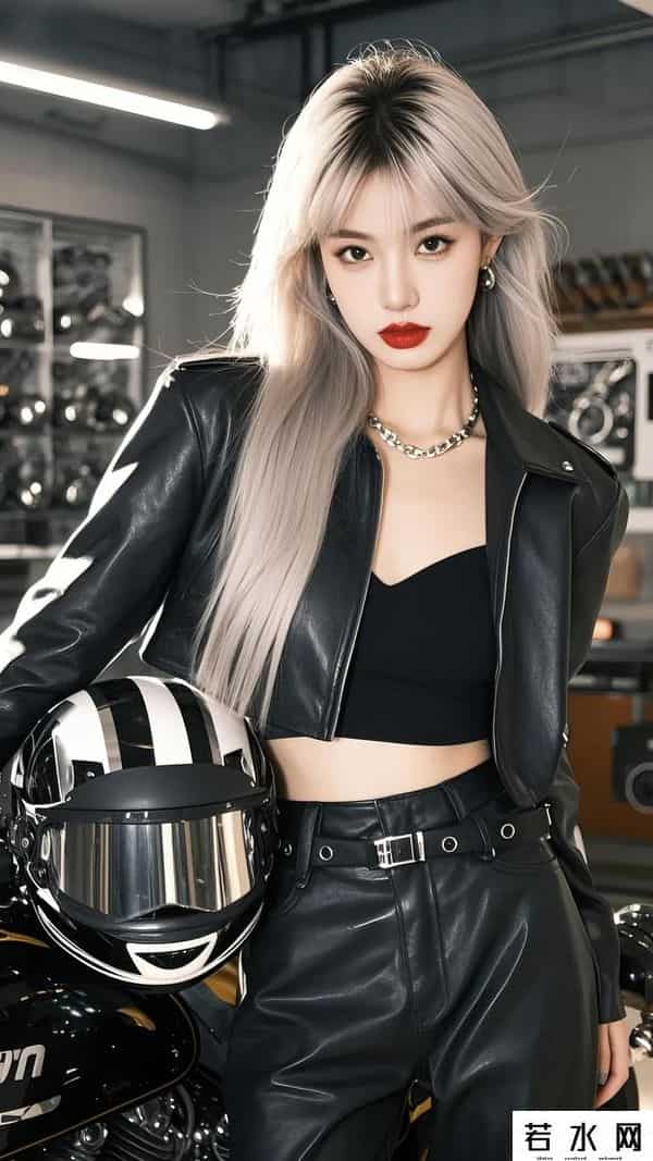 机车女,帅到我了！时尚酷女孩，又酷又飒，机车女骑