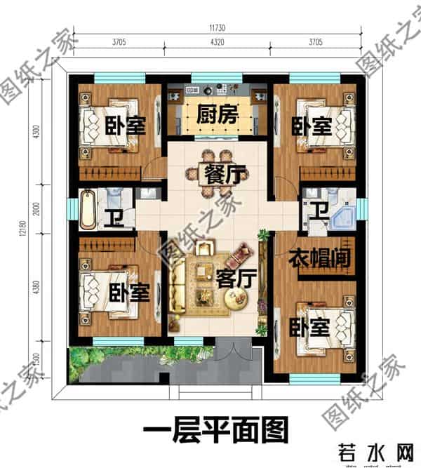 朝暮之家,一层三开间养老房设计，重视起来每一餐烟火，认真感受每一个朝暮