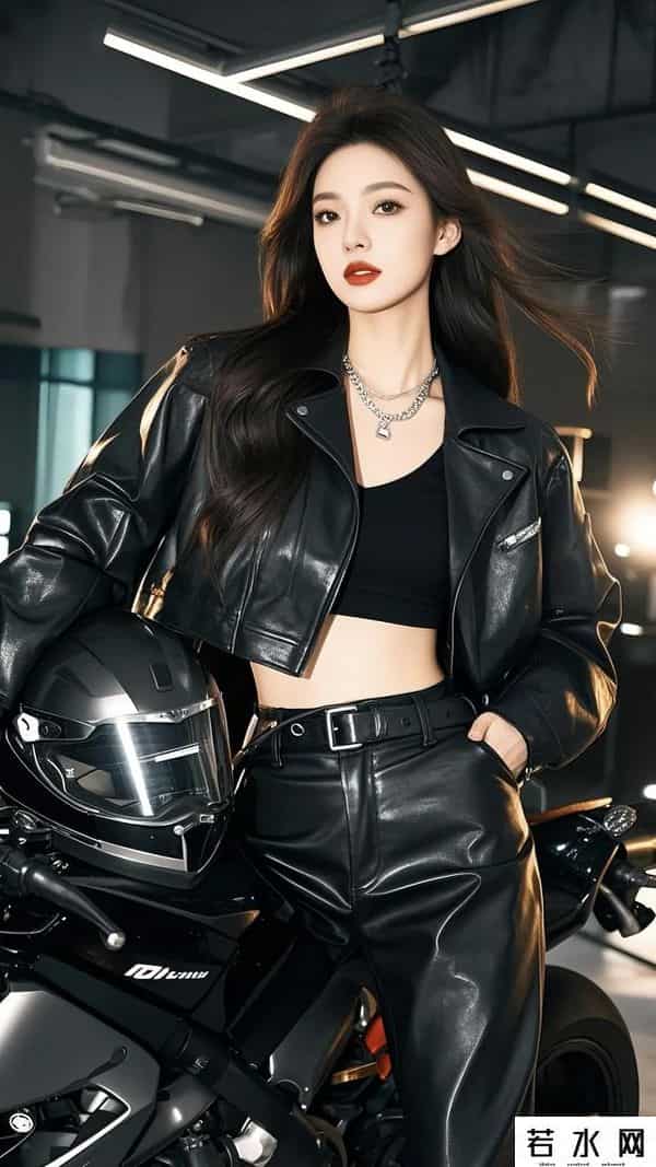 机车女,帅到我了！时尚酷女孩，又酷又飒，机车女骑