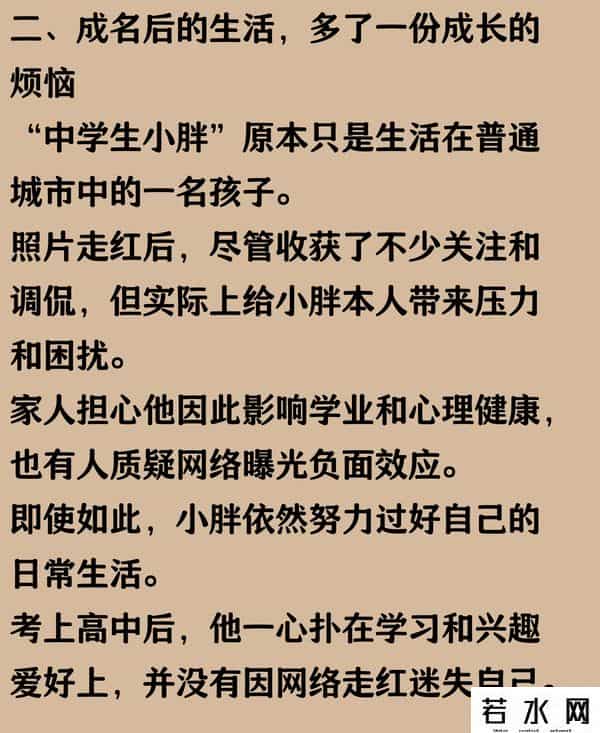 网络小胖,19年前,那个靠着一张照片走红网络的中学生小胖,如今怎么样了?