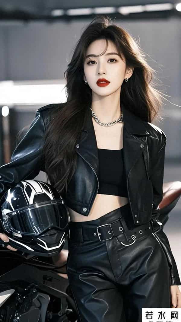 机车女,帅到我了！时尚酷女孩，又酷又飒，机车女骑