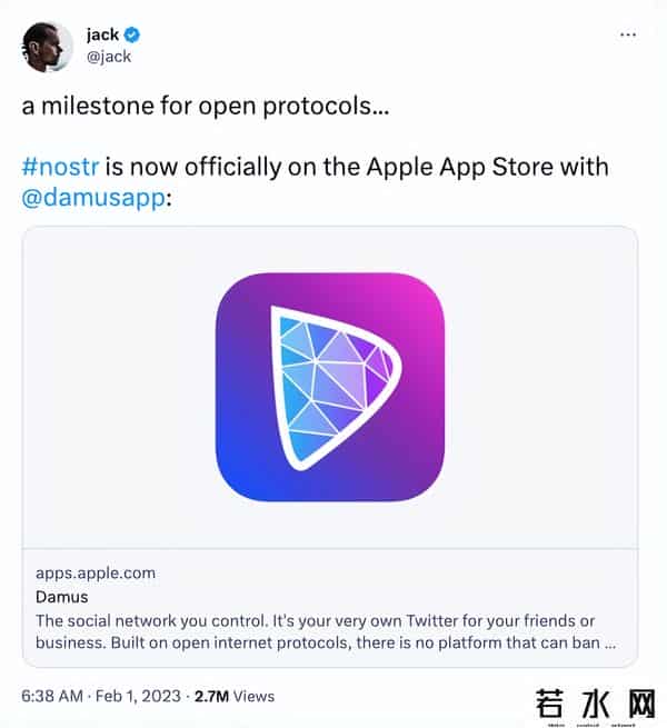 DAMUS,电厂丨朋友圈发布的神秘代码,爆火的社交新平台 Damus 是什么?