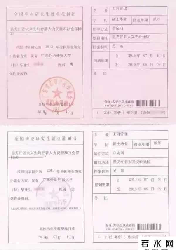 报到证样本,这张证书很多大中专毕业生都有，这是计算视同缴费年限的重要依据