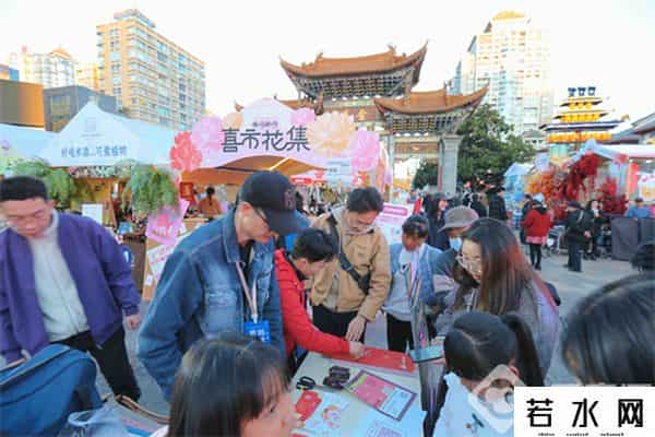 花集网,昆明“金马碧鸡·喜市花集”热闹开街