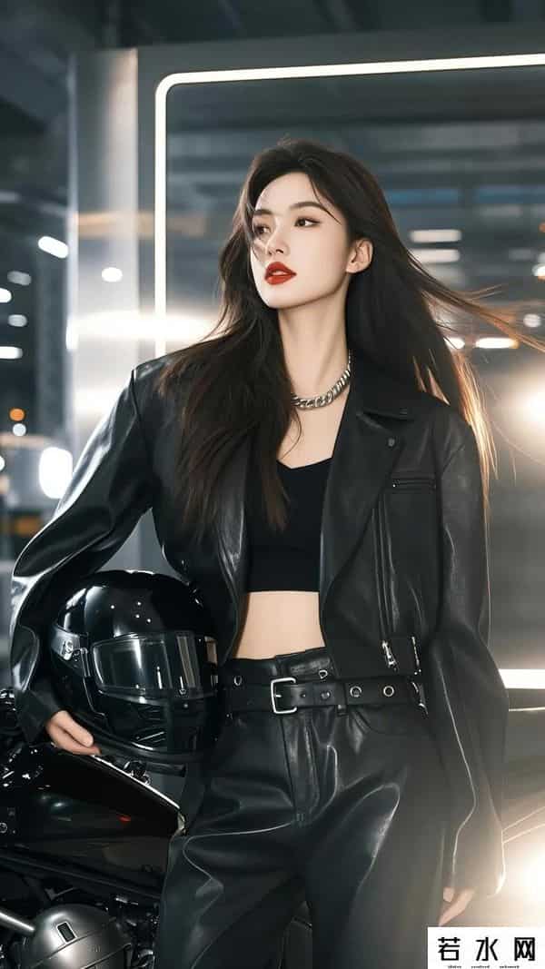 机车女,帅到我了！时尚酷女孩，又酷又飒，机车女骑