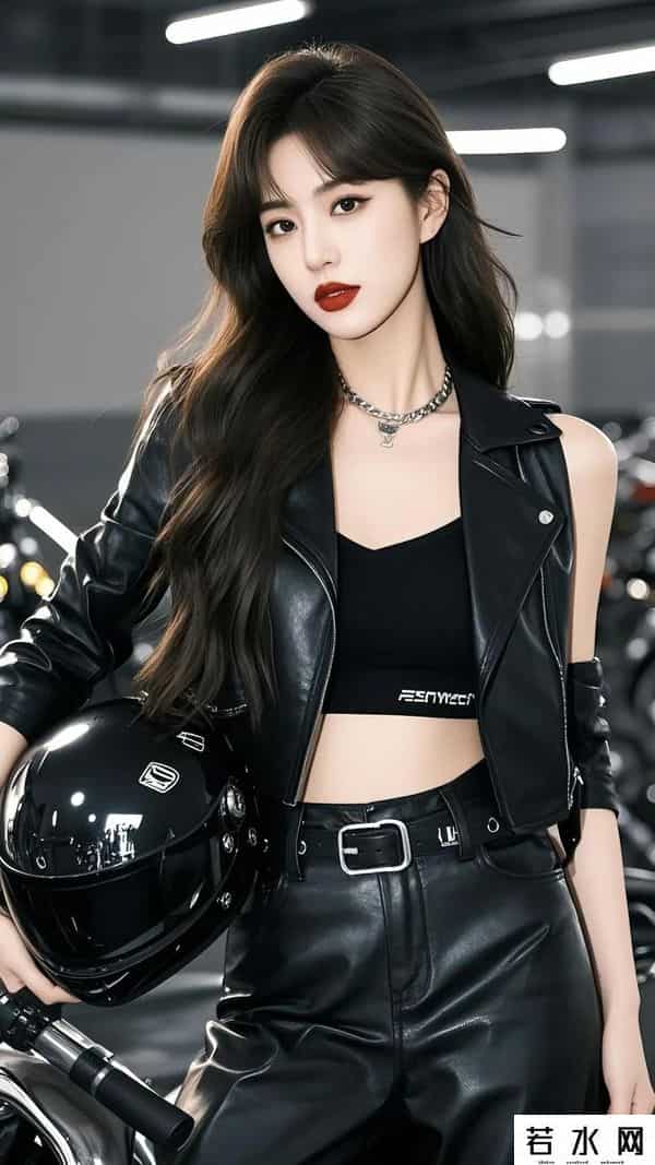 机车女,帅到我了！时尚酷女孩，又酷又飒，机车女骑