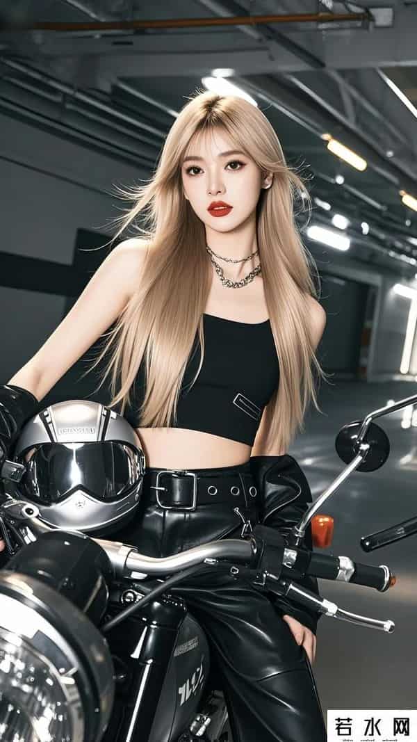 机车女,帅到我了！时尚酷女孩，又酷又飒，机车女骑