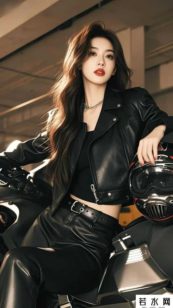 机车女,帅到我了！时尚酷女孩，又酷又飒，机车女骑