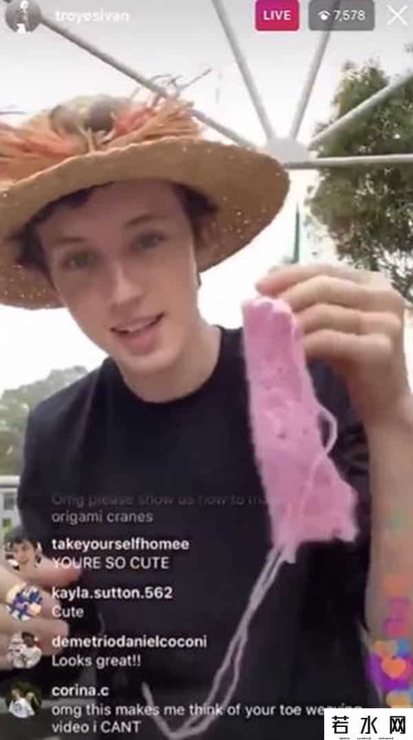 戳爷直播织毛衣