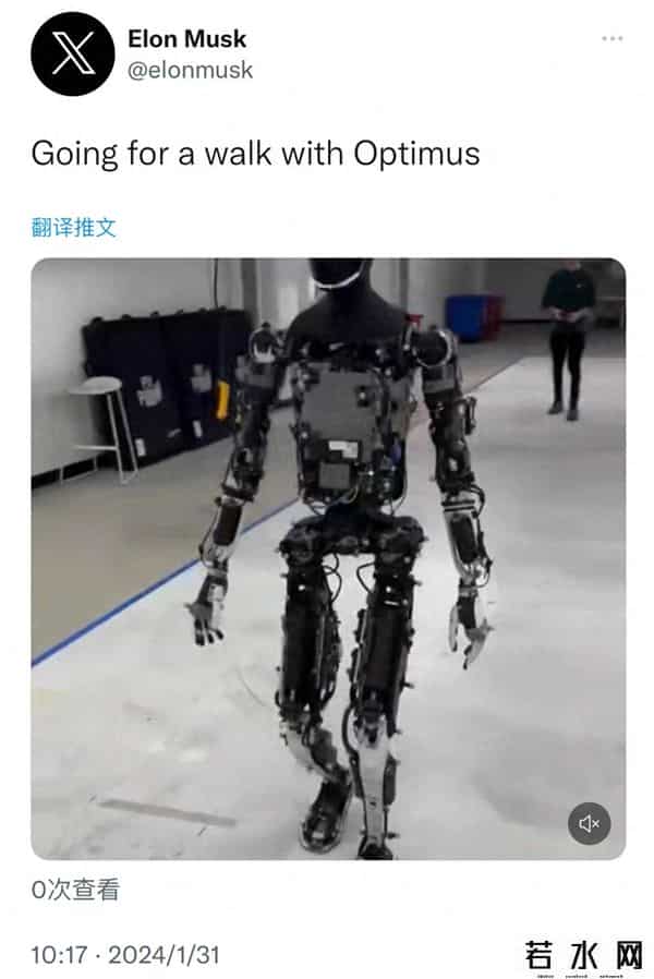 马斯克晒机器人-要去和擎天柱散步