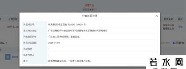 薇娅丈夫公司被罚