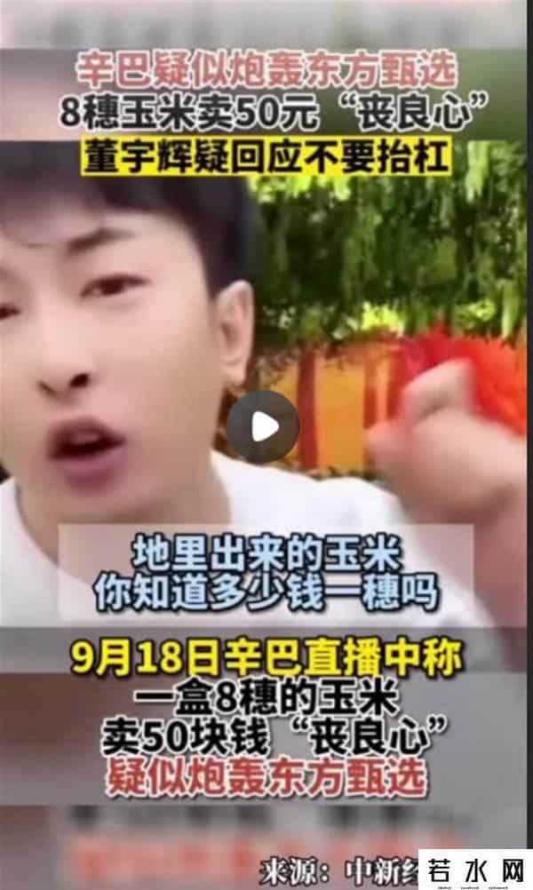 董宇辉回应8穗玉米卖50元