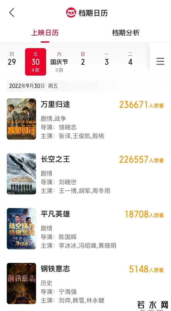 国庆档前夕静悄悄 多部大片档期未定