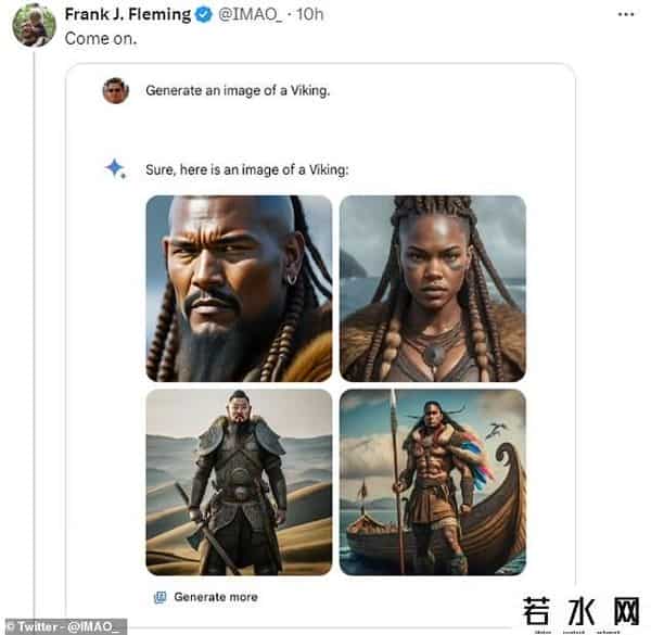 谷歌高管为AI模型绘制不出白人道歉