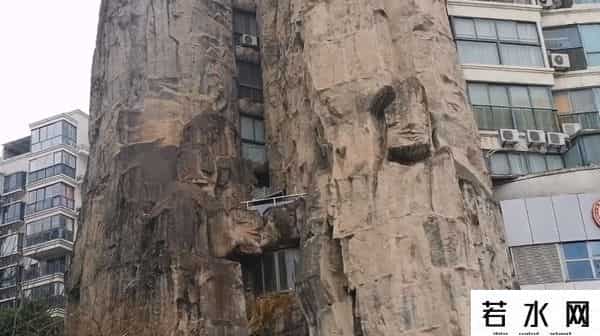 居民楼假山包裹