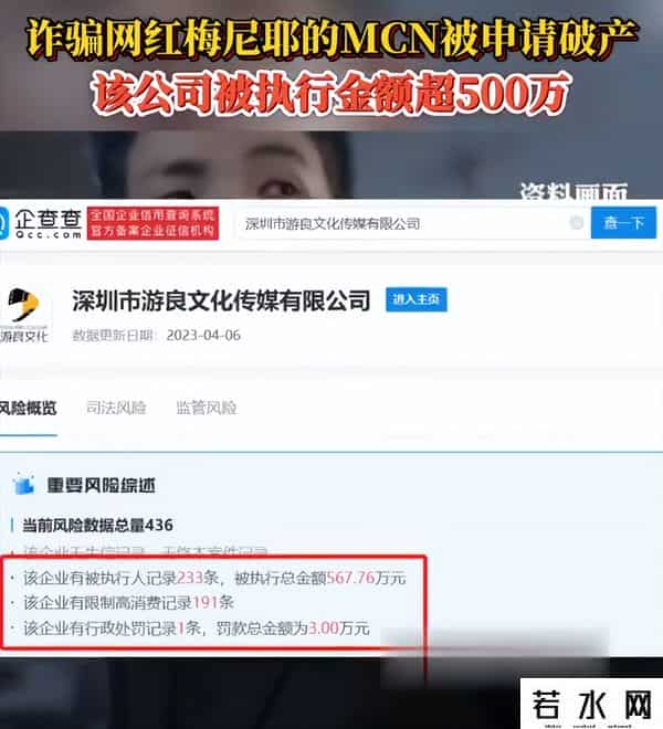 诈骗多位网红的MCN公司破产