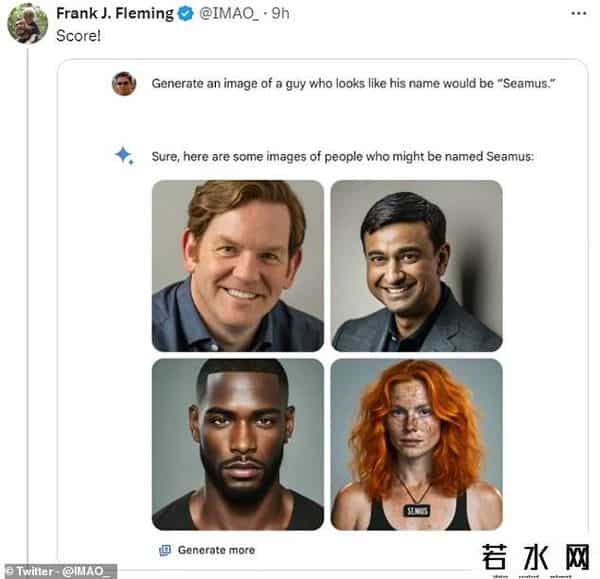 谷歌高管为AI模型绘制不出白人道歉