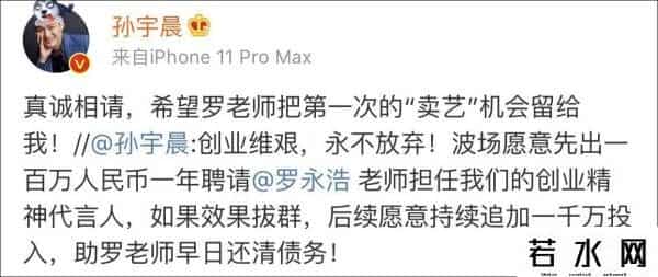 孙宇晨聘请罗永浩