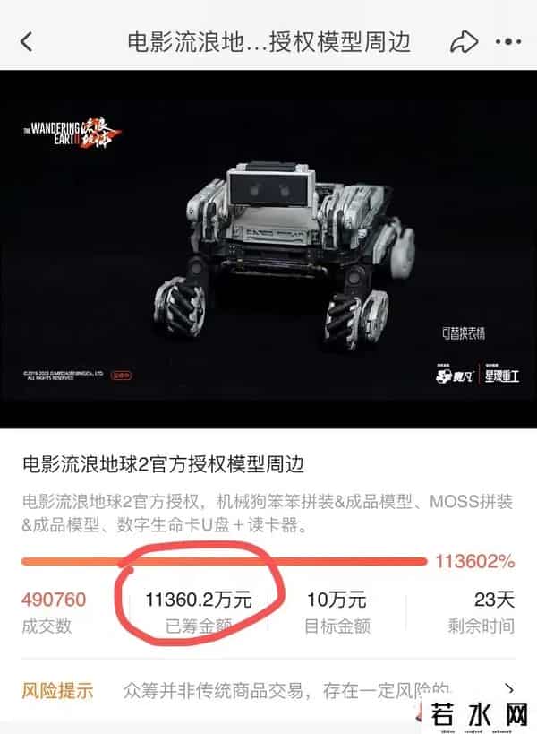 《流浪地球2》周边众筹已超3200万