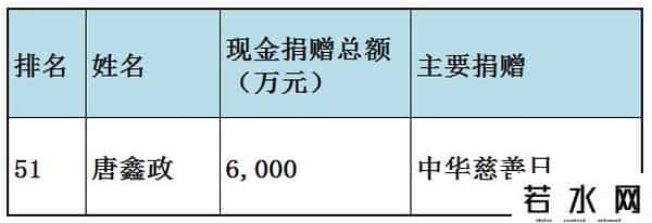 福布斯中国慈善榜