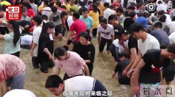 高三学生抓鱼解压