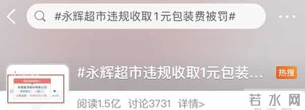 永辉违规收取1元包装费被罚