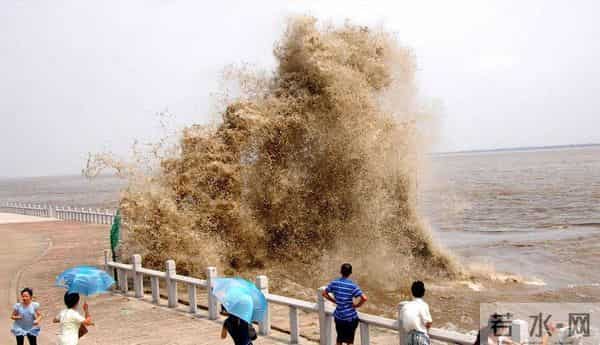 女子观潮拍视频被卷入浪花