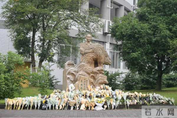 长沙学生自发献花