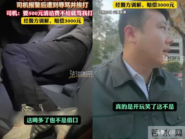 女子醉酒吐车上司机索赔20