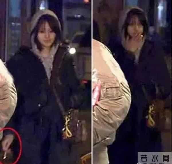 郑爽街头抽烟被拍