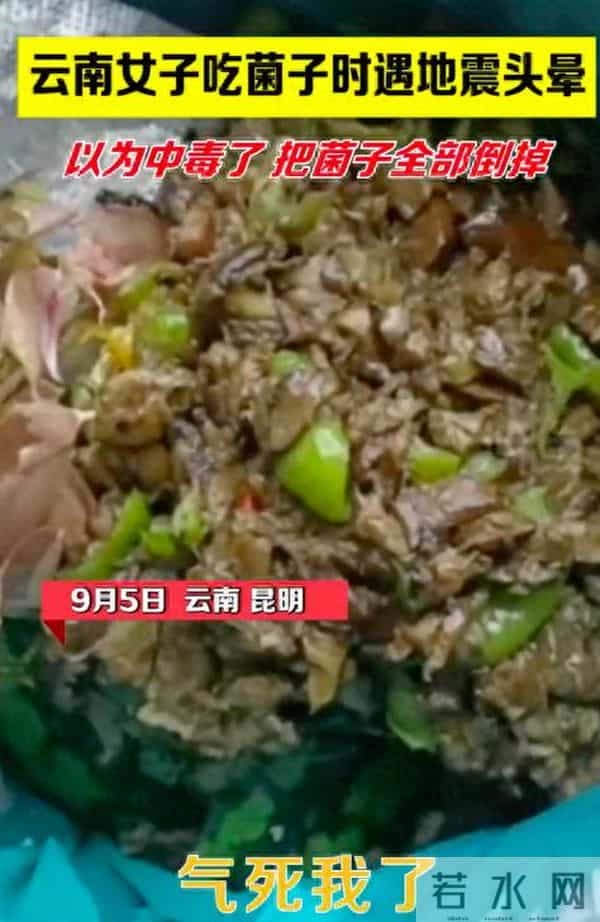 云南女子吃菌子遇地震头晕以为中毒