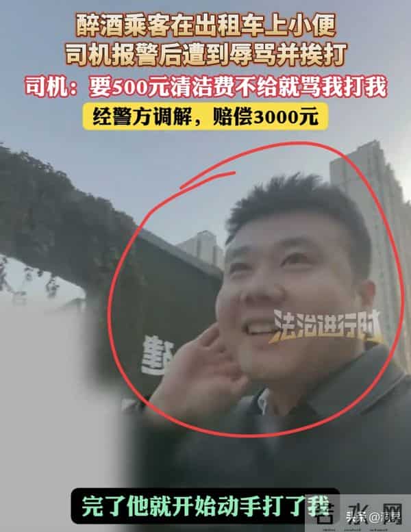 女子醉酒吐车上司机索赔20