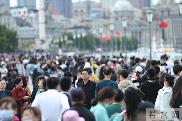 假期人山人海-外滩放眼望去人人人