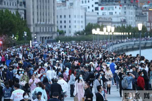 假期人山人海-外滩放眼望去人人人