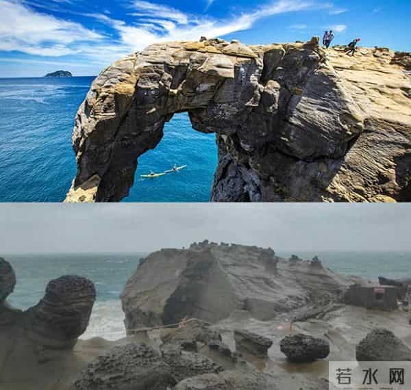 台湾知名景点象鼻岩“象鼻”坠海