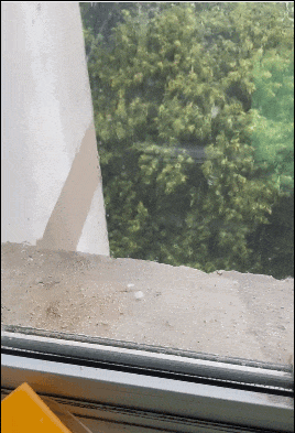 杭州刮大风下冰雹