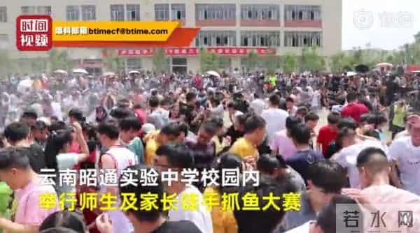 高三学生抓鱼解压