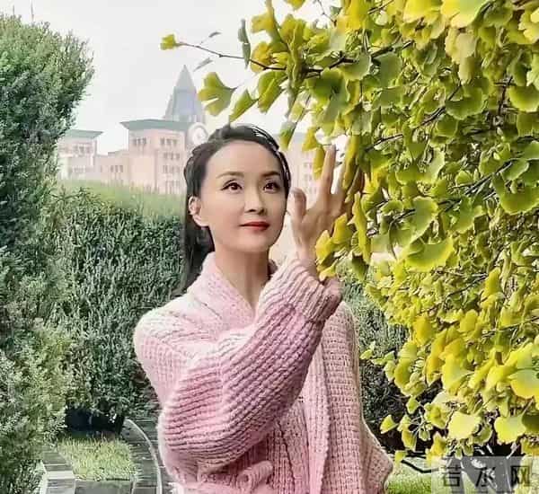 王艳太有钱了，穿睡衣在自家花园散步，背后就是紫禁城！