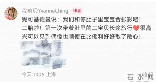 程晓玥官宣怀二胎！孕反严重仍跨国工作，孕肚明显状态依旧在线