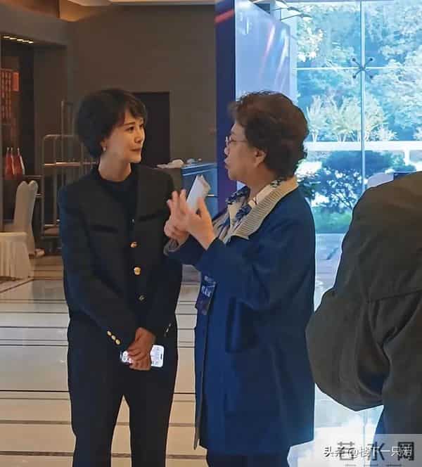 47岁海清烫头出席活动 身姿挺拔 笑容有亲和力 发型老气 没有直发好看