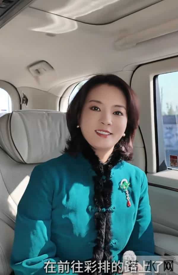 刘芳菲乘车赴彩排,着中式绿装谈古建筑寻访美学沉淀