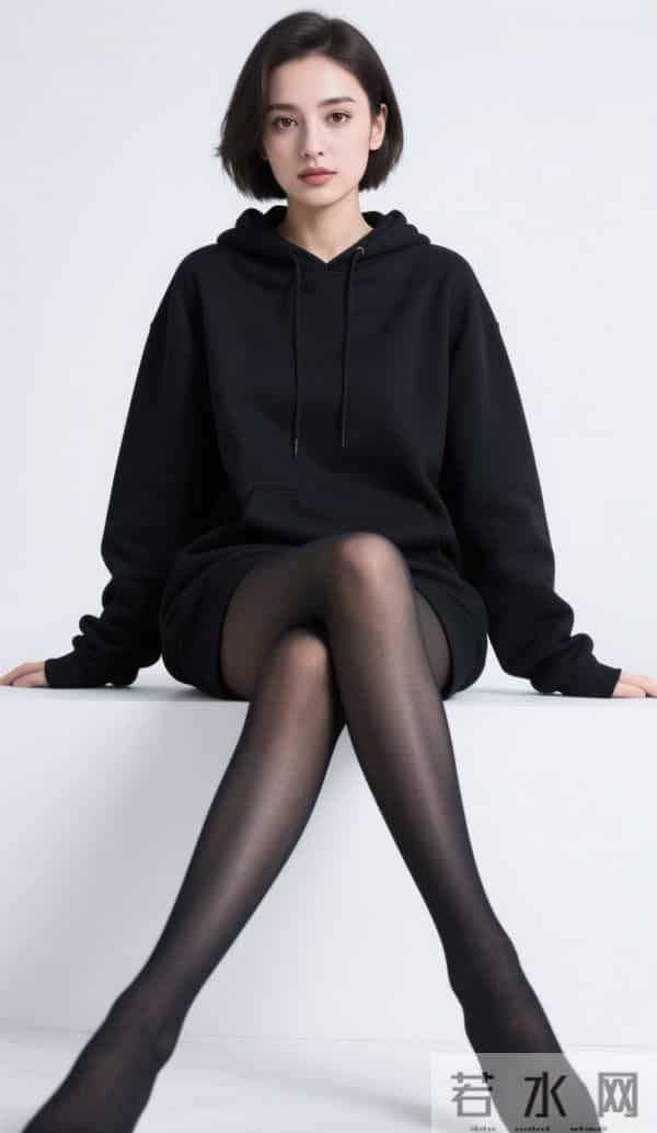 穿黑色兜帽衫的迪丽热巴