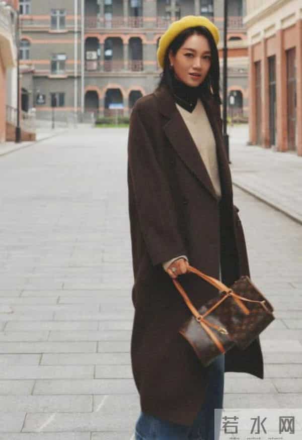 朱丹太会穿了!美拉德大衣+阔腿裤+贝雷帽,时髦洋气又高级