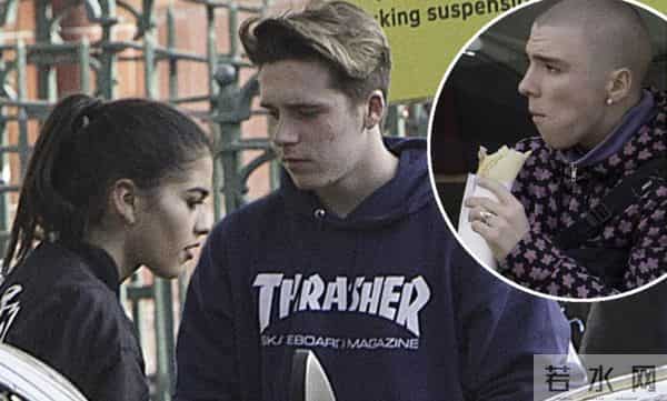 50岁贝克汉姆带妻儿领勋章,14岁小七好漂亮,布鲁克林依旧没露面