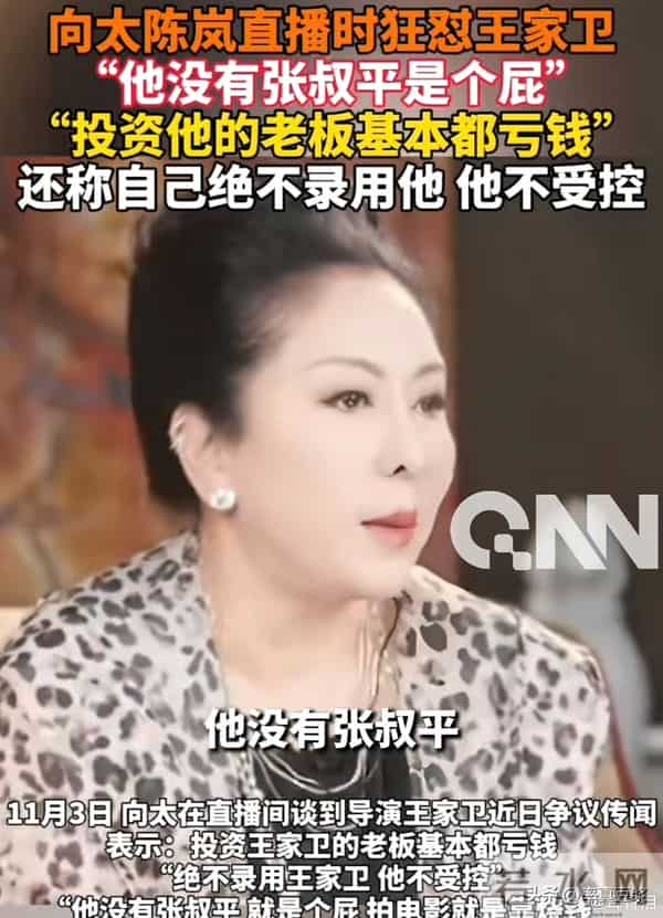 向太直播炮轰王家卫：烧钱导演背后，藏着多少不能说的秘密