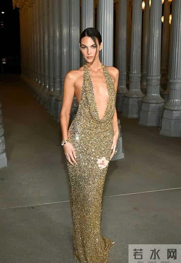 Vittoria Ceretti金色亮片美图