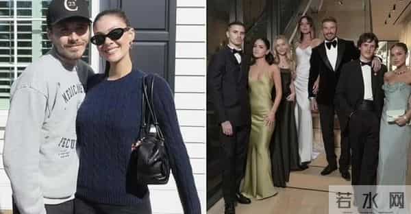 50岁贝克汉姆带妻儿领勋章,14岁小七好漂亮,布鲁克林依旧没露面