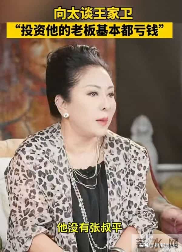 向太太敢了！直播怒评王家卫没用，投资几乎全亏，并点出张叔平