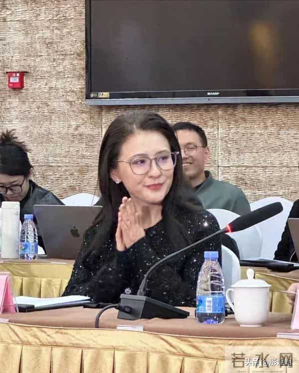 热依扎戴眼镜开会杀疯了！体制内气质拉满 明星脸秒变职场精英范儿